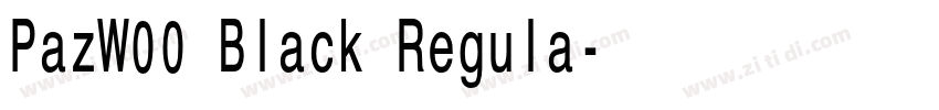 PazW00 Black Regula字体转换